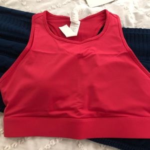 Red Fabletics Trinity High Impact Sports Bra